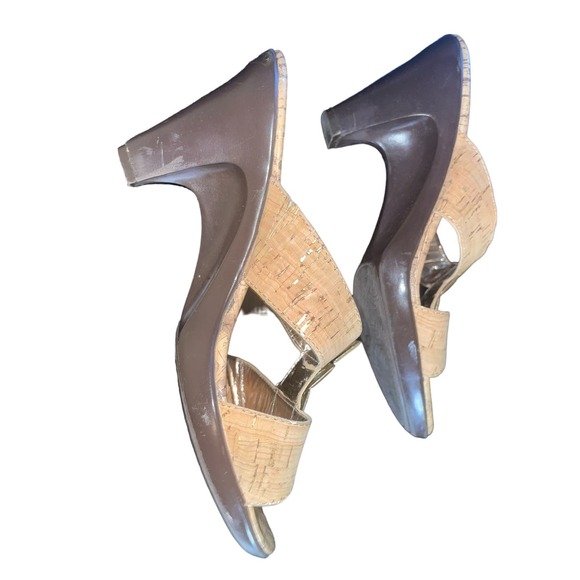 Croft & Barrow Sole Senseability Womens Wedge Heel Cork Sandals Brown Size 8 - Picture 5 of 10